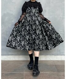 byheenieheenie | [miho12gram][miho12gram] Rose Tiered Salopette Onepiece(ワンピース/ドレス)