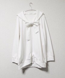 ha｜za｜ma | ハザマ　大人のためのセーラー服　白(スウェット)