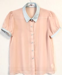 TITTY&CO. | バイカラーシアーシャツ(シャツ/ブラウス)