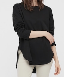 UNIQLO | コットンロングシャツテールＴ（長袖）(Tシャツ/カットソー)