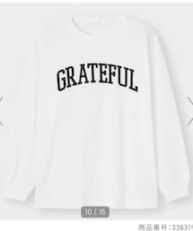 GU | グラフィックロングスリーブＴ　M(Tシャツ/カットソー)