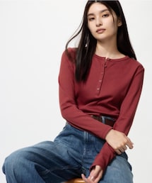 UNIQLO | ﾘﾌﾞﾍﾝﾘｰﾈｯｸT(Tシャツ/カットソー)