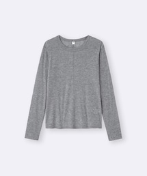GU | ソフトシアークルーネックT(長袖)(Tシャツ/カットソー)
