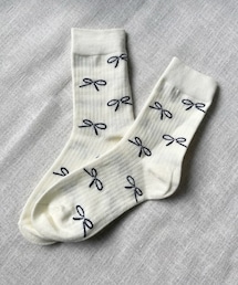 poiregnee | ［select］総柄 リボンソックス(ソックス/靴下)