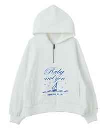 RUBY AND YOU | "SAILING CLUB"プリントフーディ(パーカー)