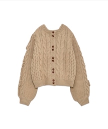 RUBY AND YOU | ケーブルネックニットラウンドネックカーディガン (カーディガン/ボレロ)