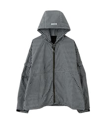 RUBY AND YOU | 2WAYギンガムナイロンジャケット BLACK(ナイロンジャケット)
