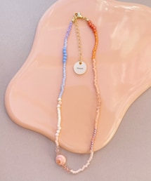 vincent | fragment "evening glow" necklace _salmon(ネックレス)