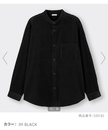 GU | コーデュロイリラックスバンドカラーシャツ(シャツ/ブラウス)