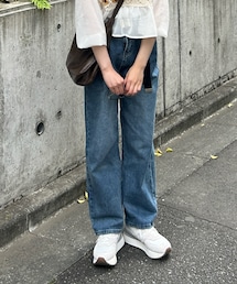 Cham. | ヴィンテージライクデニムワイドパンツ(デニムパンツ)