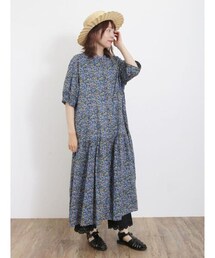 Samansa Mos2 | 【接触冷感】柄アソートティアードワンピース(ワンピース)