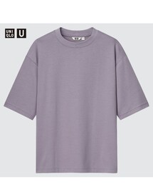 UNIQLO | エアリズムコットンオーバーサイズTシャツ/74 PURPLE(Tシャツ/カットソー)