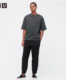 UNIQLO | エアリズムコットンオーバーサイズTシャツ(5分袖)/07GRAY(Tシャツ/カットソー)