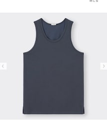 GU¥1490 | ドライポンチロングタンクトップ(タンクトップ)