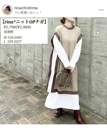 しまむら | しまむら 配色ニットワンピース rina ニットOP ワンピ(ワンピース)