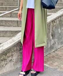 CHIP CLIP | アベイル ベルト付きカットツイルプリーツパンツ 中桃 333-3204(パンツ)