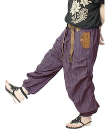 GALAXY | ココナッツベルト付き エスニック サルエルパンツ(パンツ)