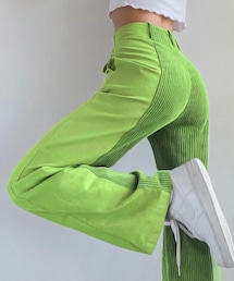 GALAXY | コーデュロイ切替 ストレッチ ストレートパンツ(パンツ)