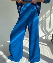 GALAXY | ハイウエスト シフォン ワイドパンツ(パンツ)