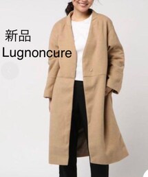 Lugnoncure | スライバー風ノーカラーコート(ノーカラーコート)
