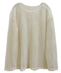 relache | しまむら メッシュロンTシャツ 中白 521-5448(トップス)