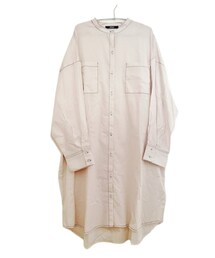 OFALO | しまむら ハショクSTシャツOP長袖 中薄橙 527-1773(シャツワンピース)