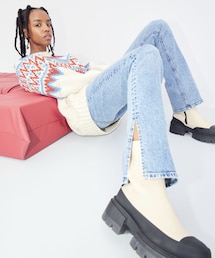 H&M | スリムハイスプリットデニム(デニムパンツ)