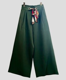 Vida Roseo | Avail ベルトスカーフ付きタックワイドパンツ(パンツ)