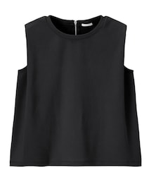 GU | バックジップショルダータックプルオーバー(ノースリーブ)(トップス)