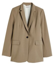 H&M | シングルブレストジャケット カーキグリーン(テーラードジャケット)