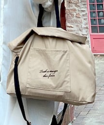 Avail | キャンバスフリル巾着 濃薄橙 645-0722(バッグ)