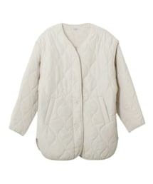 Hok trish | しまむら 袖取り外しキルトコート 淡白 528-3256(ノーカラーコート)