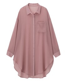 GU | シアーロングシャツ(シャツ/ブラウス)