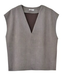 Helm | しまむら スエードVネックベスト 淡黒 521-9270(ベスト)