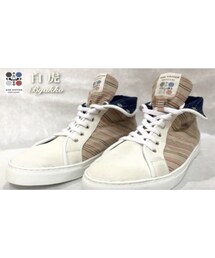 会津木綿 | 會津cottonSneaker　白虎(白ベース）(スニーカー)