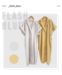 FLASH BLUE | しまむら ハーフスリーブコート 薄黄 528-0298(トレンチコート)