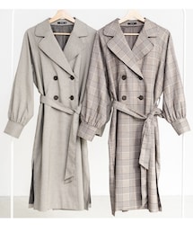 しまむら | しまむら×星玲奈さん チェックトレンチコート(トレンチコート)