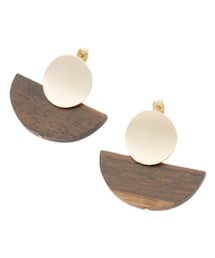 Te chichi | セミサークルウッドピアス(ピアス（両耳用）)