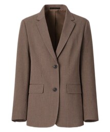 UNIQLO | テーラードジャケット（チェック） セットアップ可能(スーツジャケット)