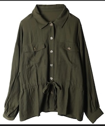 GALAXY | ダブルポケット ミリタリー サファリシャツ カーキ(シャツ/ブラウス)