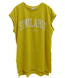 Helm | しまむら ロゴPTT フレンチスリーブ 濃黄 521-3057(トップス)