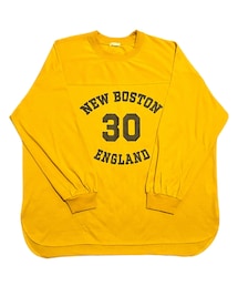 LUNACION | しまむら OEフットボールT長袖 濃黄 521-1336(Tシャツ/カットソー)