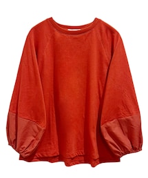 LOGOS DAYS | しまむら 天竺袖フハクT 中橙 501-9363(Tシャツ/カットソー)