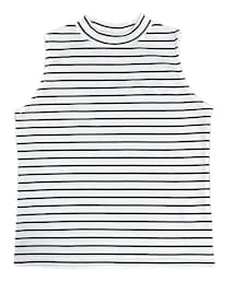 Rag Out | アベイル リブハイネックタンクボーダー 淡黒 470-2104(タンクトップ)