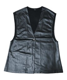 FLC | しまむら カットレザージレ 中黒 523-2427(ベスト)