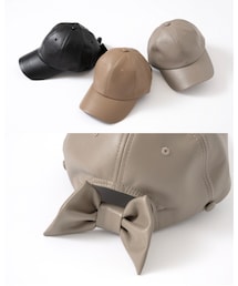 dearful | しまむら プチプラのあやさんコラボ 合皮リボンキャップ(キャップ)