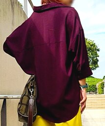 SUREVE | アベイル トロミオーバーサイズシャツ 濃赤 485-0736(シャツ/ブラウス)