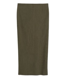 H&M | リブスカート ダークカーキグリーン(スカート)