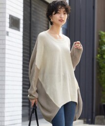 LUDIC PARK | 袖ケーブル配色ニット(ニット/セーター)