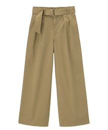 GU | ベルト付きチノワイドパンツ(チノパンツ)